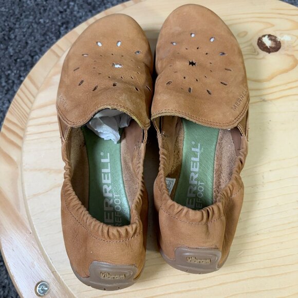 Merrell Barefoot Life Zest Glove Flats Womens Size 5.5 Tan Slip On Vibram Shoes - Picture 5 of 9